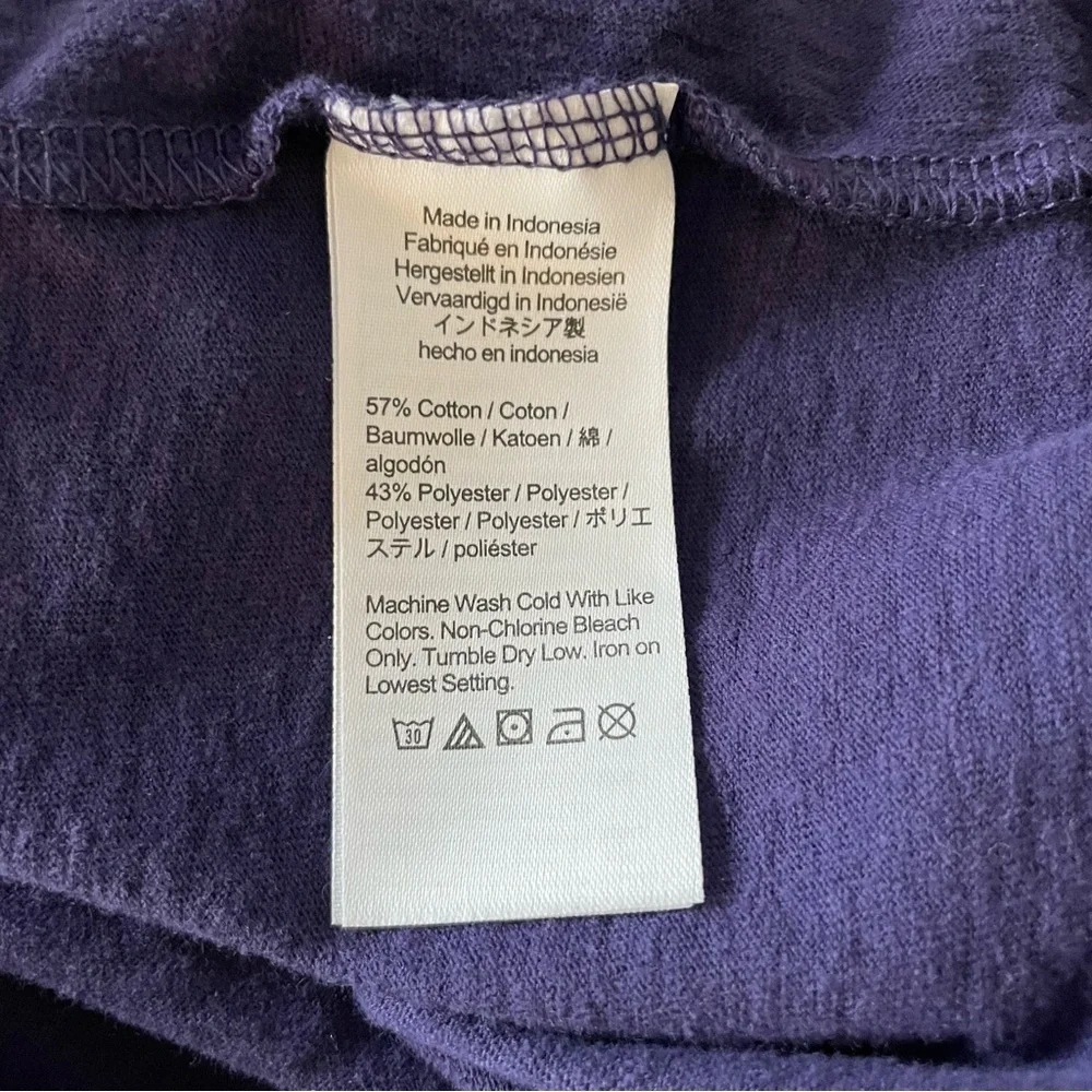 J Crew Twist Front Tank Top Medium Purple Slub Cotton Blend Crewneck Classic